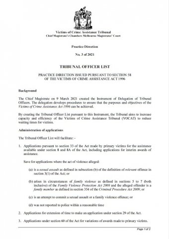 Tribunal Officer PD